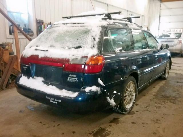 4S3BH635037307191 - 2003 SUBARU LEGACY L BLUE photo 4