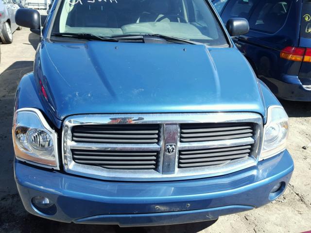 1D4HB58D35F556294 - 2005 DODGE DURANGO LI BLUE photo 7