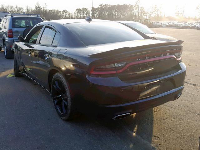 2C3CDXHG0GH312535 - 2016 DODGE CHARGER SX BLACK photo 3