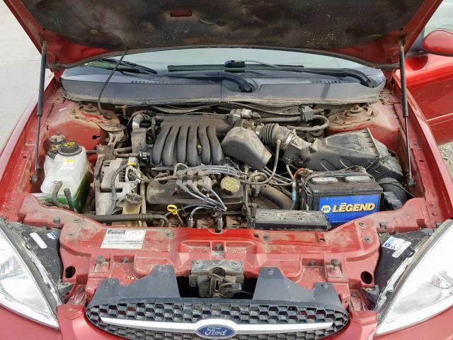 1FAFP55U51G196191 - 2001 FORD TAURUS SES RED photo 7