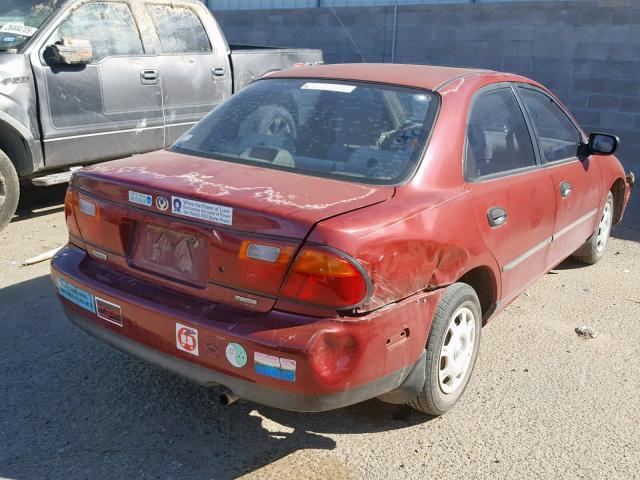 JM1BB1413T0323958 - 1996 MAZDA PROTEGE DX BURGUNDY photo 4