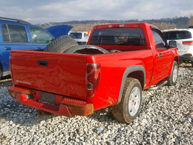 1GCCS148168214518 - 2006 CHEVROLET COLORADO RED photo 4