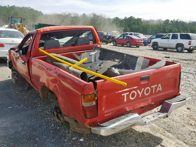 JT4RN01P4N0037287 - 1992 TOYOTA PICKUP 1/2 RED photo 3