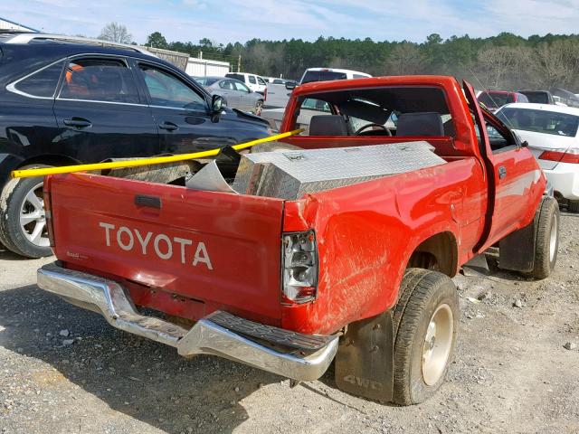 JT4RN01P4N0037287 - 1992 TOYOTA PICKUP 1/2 RED photo 4