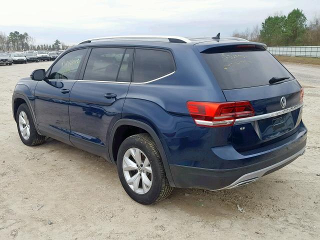 1V2LR2CA5JC527081 - 2018 VOLKSWAGEN ATLAS SE BLUE photo 3