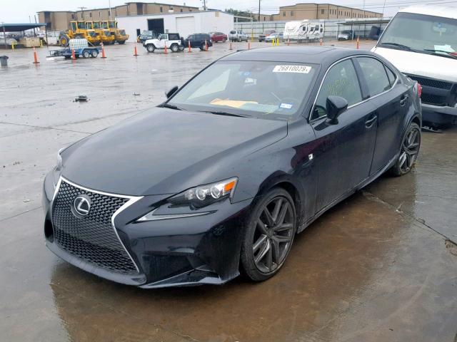 JTHBF1D29E5004498 - 2014 LEXUS IS 250 BLACK photo 2