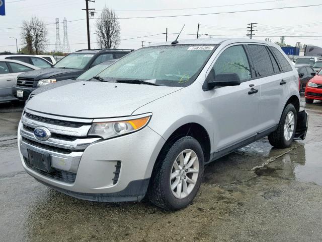 2FMDK3GC8EBA06837 - 2014 FORD EDGE SE SILVER photo 2