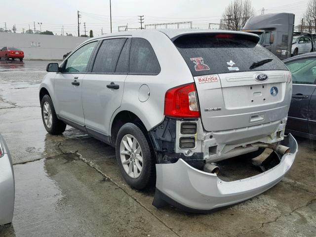 2FMDK3GC8EBA06837 - 2014 FORD EDGE SE SILVER photo 3