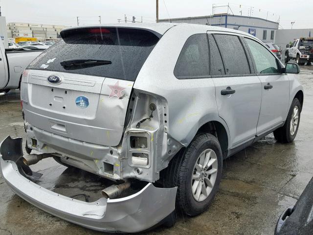 2FMDK3GC8EBA06837 - 2014 FORD EDGE SE SILVER photo 4