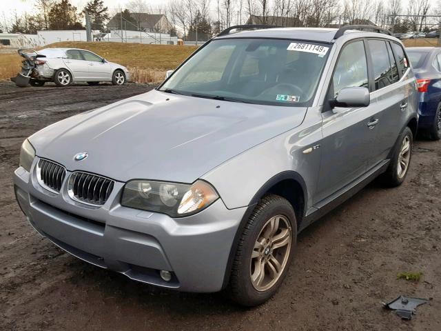 WBXPA93466WG83977 - 2006 BMW X3 3.0I SILVER photo 2