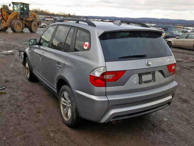 WBXPA93466WG83977 - 2006 BMW X3 3.0I SILVER photo 3