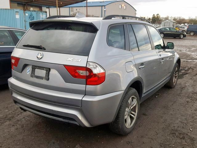 WBXPA93466WG83977 - 2006 BMW X3 3.0I SILVER photo 4