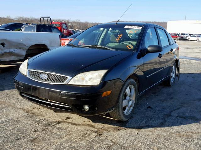 1FAHP34N57W355247 - 2007 FORD FOCUS ZX4 BLACK photo 2