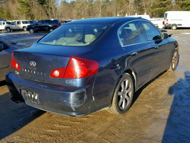 JNKCV51F96M607898 - 2006 INFINITI G35 BLUE photo 4