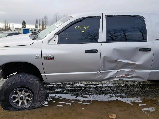 3D7KS29C27G715613 - 2007 DODGE RAM 2500 SILVER photo 9