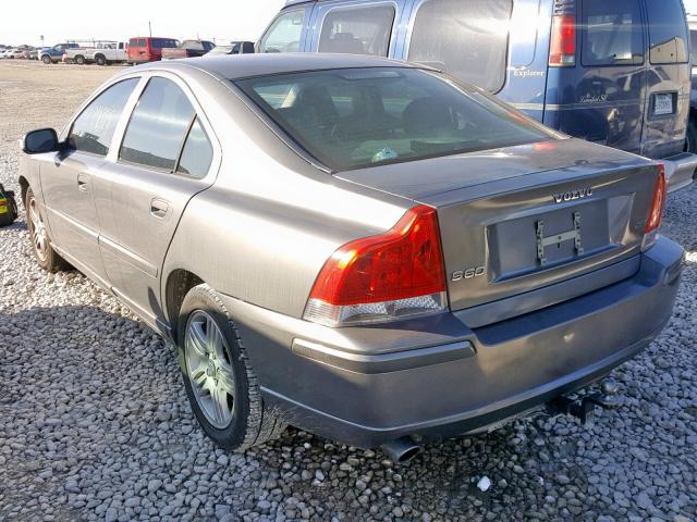 YV1RS592X82676677 - 2008 VOLVO S60 2.5T GRAY photo 3