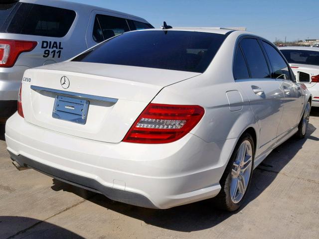 WDDGF4HB6CR214930 - 2012 MERCEDES-BENZ C 250 WHITE photo 4