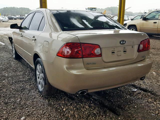 KNAGE124775100421 - 2007 KIA OPTIMA LX TAN photo 3