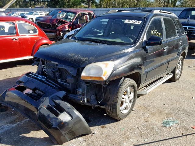 KNDJF723977349548 - 2007 KIA SPORTAGE E BLACK photo 2