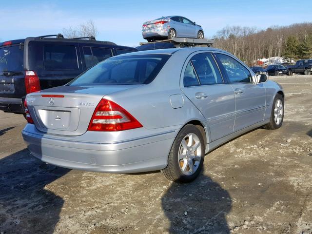 WDBRF92HX7F916798 - 2007 MERCEDES-BENZ C 280 4MAT SILVER photo 4