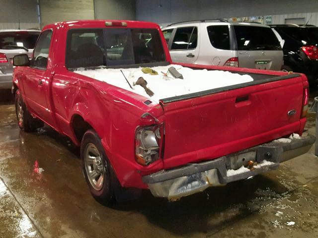 1FTYR10D52TA00725 - 2002 FORD RANGER RED photo 3