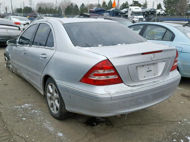 WDBRF92H07F936543 - 2007 MERCEDES-BENZ C 280 4MAT SILVER photo 3