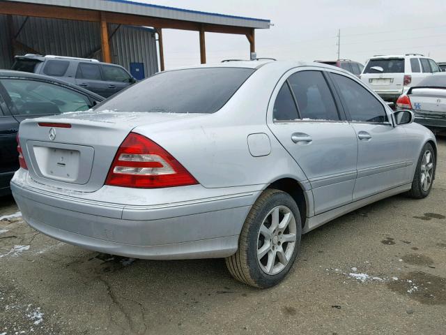 WDBRF92H07F936543 - 2007 MERCEDES-BENZ C 280 4MAT SILVER photo 4