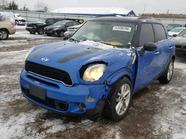 WMWZC5C50EWP39874 - 2014 MINI COOPER S C BLUE photo 2