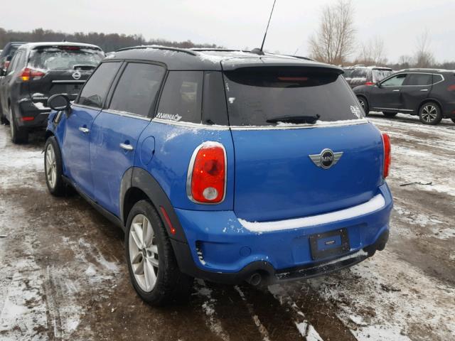 WMWZC5C50EWP39874 - 2014 MINI COOPER S C BLUE photo 3