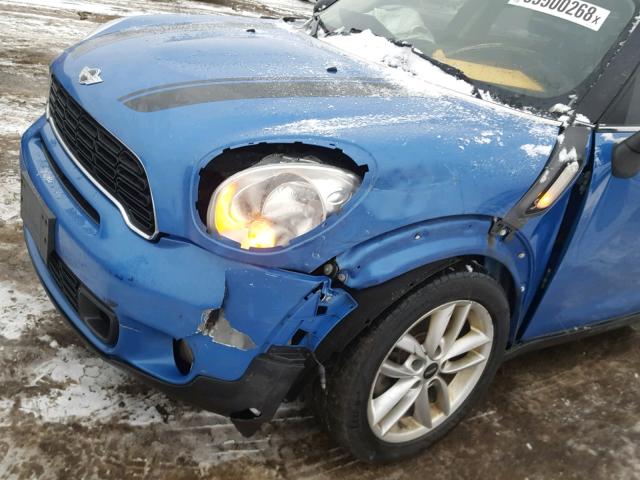 WMWZC5C50EWP39874 - 2014 MINI COOPER S C BLUE photo 9