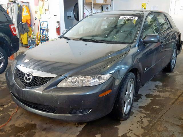 1YVFP82D655M01674 - 2005 MAZDA 6 S GRAY photo 2