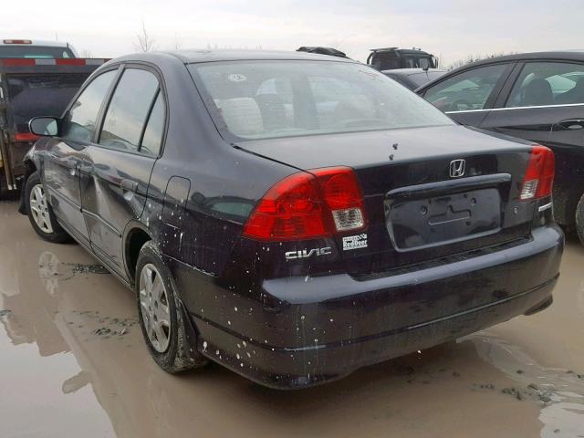 2HGES16385H048289 - 2005 HONDA CIVIC DX V BLACK photo 3