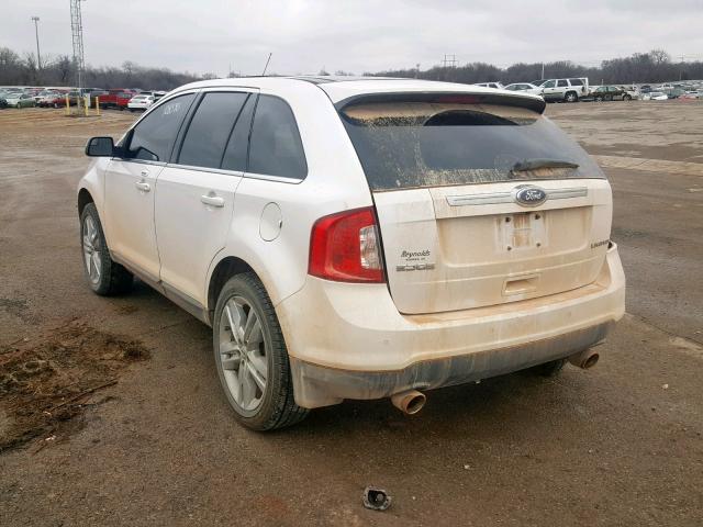 2FMDK3KC1DBB86491 - 2013 FORD EDGE LIMIT WHITE photo 3