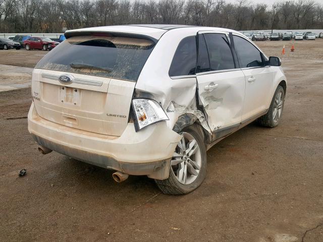 2FMDK3KC1DBB86491 - 2013 FORD EDGE LIMIT WHITE photo 4