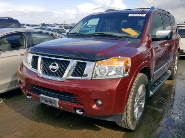 5N1AA0NDXCN620712 - 2012 NISSAN ARMADA SV BURGUNDY photo 2