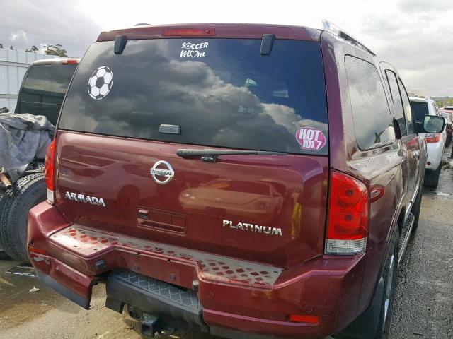 5N1AA0NDXCN620712 - 2012 NISSAN ARMADA SV BURGUNDY photo 4