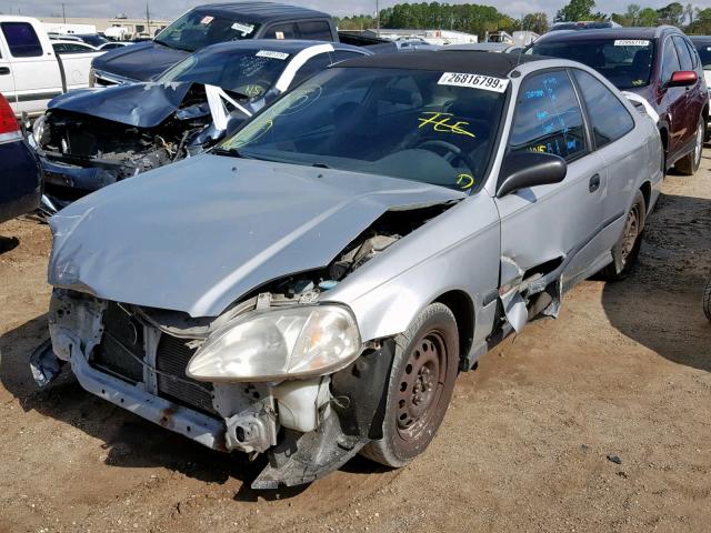 1HGEJ6124YL094658 - 2000 HONDA CIVIC DX SILVER photo 2