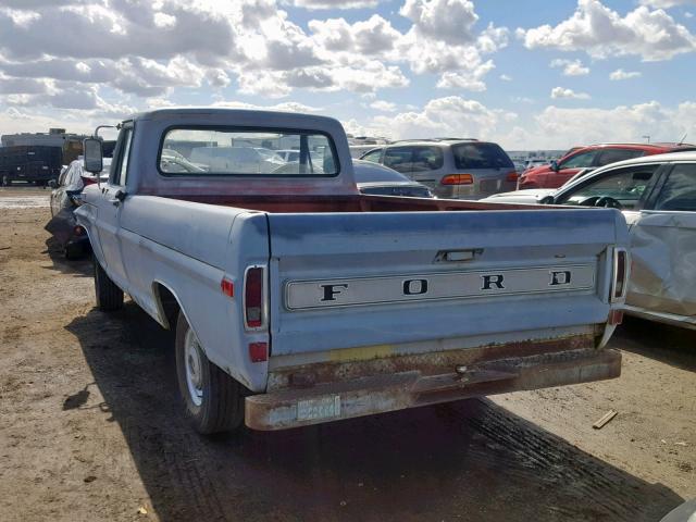 F10GRG97921 - 1970 FORD F100 SILVER photo 3