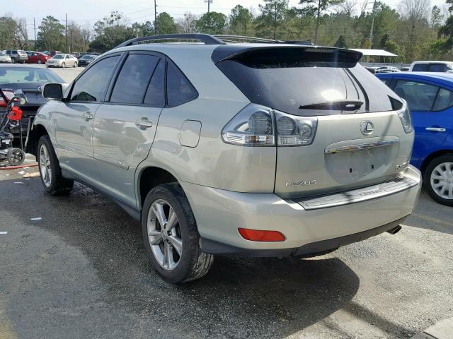 JTJGW31U572001964 - 2007 LEXUS RX 400H BEIGE photo 3