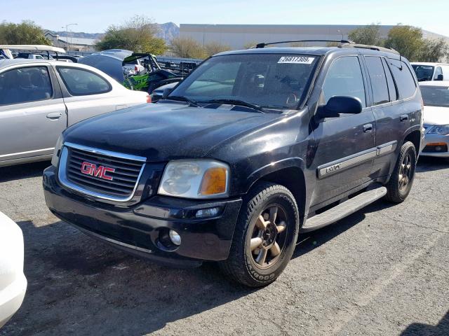 1GKDT13S522423115 - 2002 GMC ENVOY BLACK photo 2