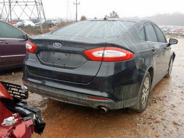 3FA6P0G75DR212560 - 2013 FORD FUSION S BLACK photo 4