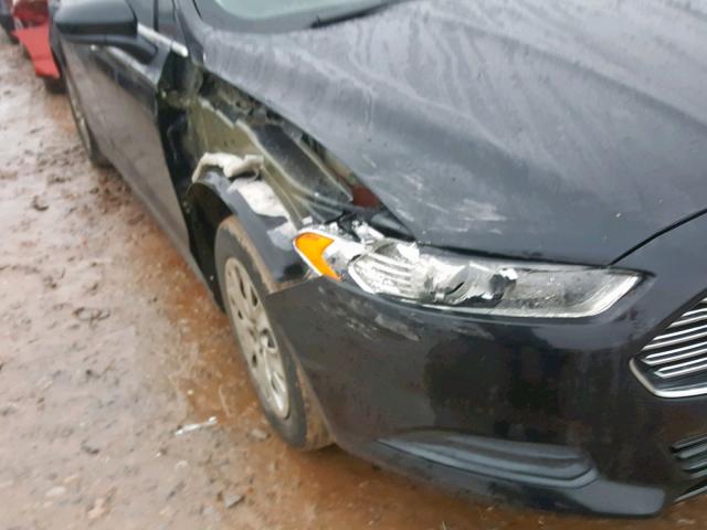 3FA6P0G75DR212560 - 2013 FORD FUSION S BLACK photo 9