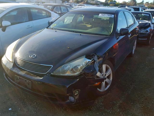 JTHBA30G855088115 - 2005 LEXUS ES 330 BLACK photo 2