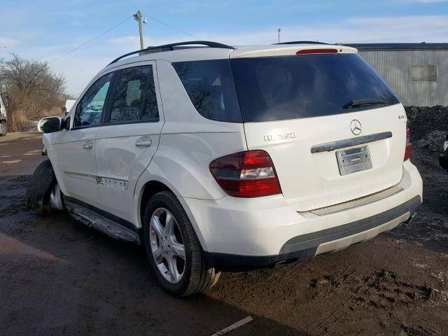 4JGBB86E98A404937 - 2008 MERCEDES-BENZ ML 350 WHITE photo 3