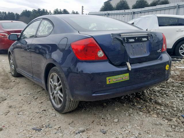 JTKDE177560084510 - 2006 TOYOTA SCION TC BLUE photo 3