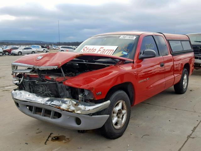 1B7GL22Y3WS500381 - 1998 DODGE DAKOTA RED photo 2