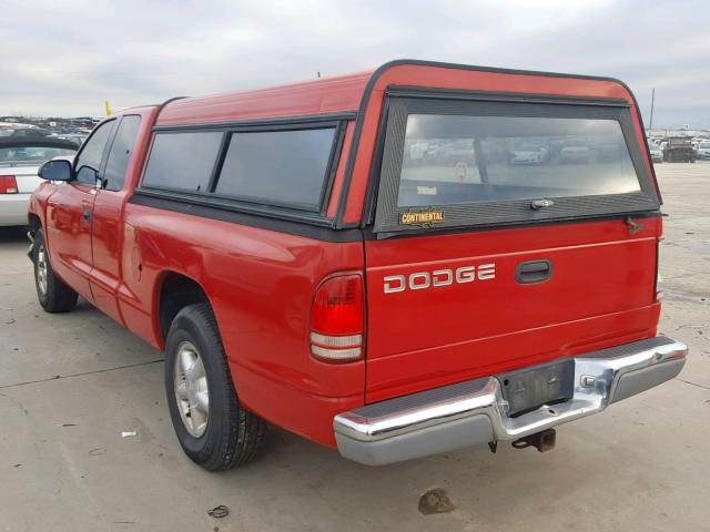 1B7GL22Y3WS500381 - 1998 DODGE DAKOTA RED photo 3