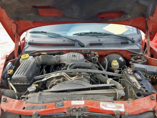 1B7GL22Y3WS500381 - 1998 DODGE DAKOTA RED photo 7