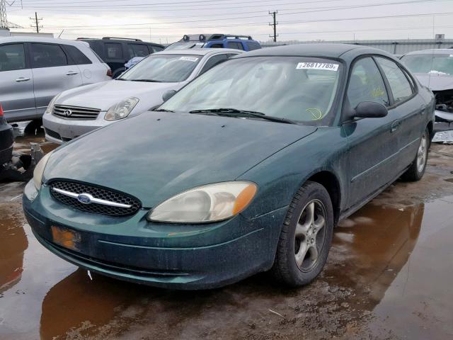 1FAFP55U1YG250855 - 2000 FORD TAURUS SES GREEN photo 2