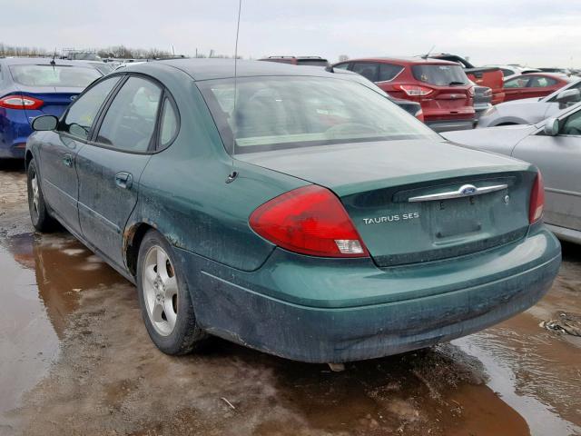 1FAFP55U1YG250855 - 2000 FORD TAURUS SES GREEN photo 3